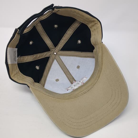 PBR Strapback Hat Black One Size Adjustable Embroidered Vent Holes - Picture 7 of 9